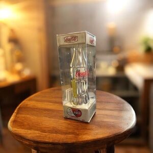 Coca Cola 8oz Silver Bottle and Pin 2000 Sydney Australia Olympics